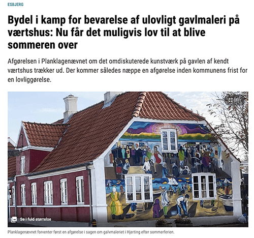 Vægmaleri i Hjerting af Henrik Constantin